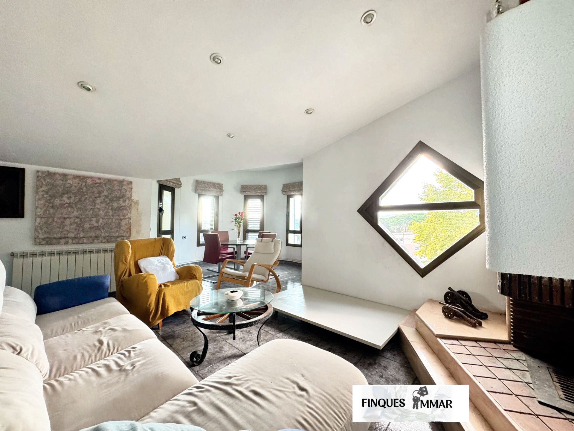 Sala d'estar de Casa o xalet en venda en Sils amb Calefacció, Jardí privat i Terrassa