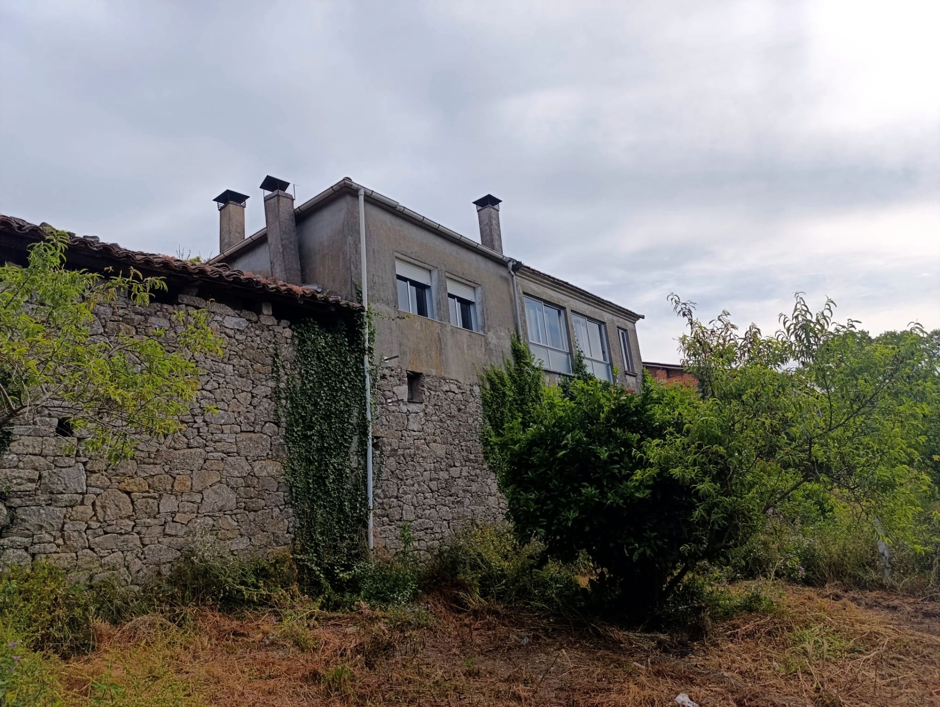 Exterior view of Single-family semi-detached for sale in O Saviñao   with Heating, Private garden and Terrace