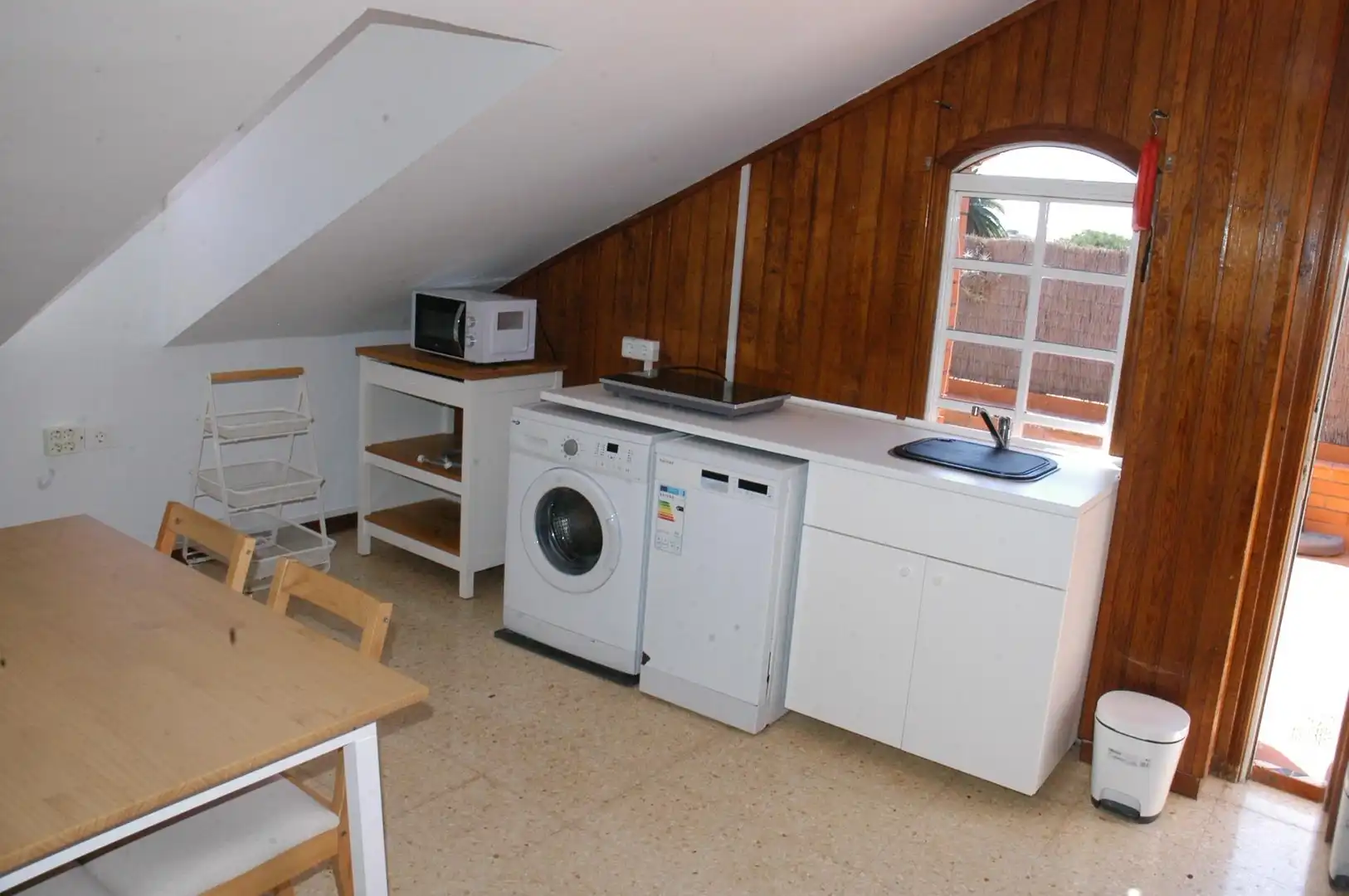 Cuina de Loft de lloguer en Valsequillo de Gran Canaria amb Terrassa