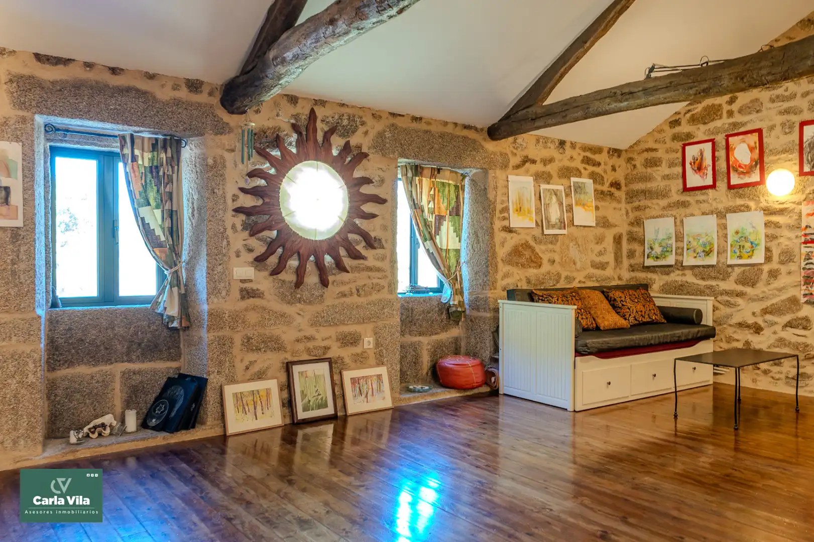 Living room of Country homes for sale in Guitiriz  with Heating, Private garden and Parquet flooring