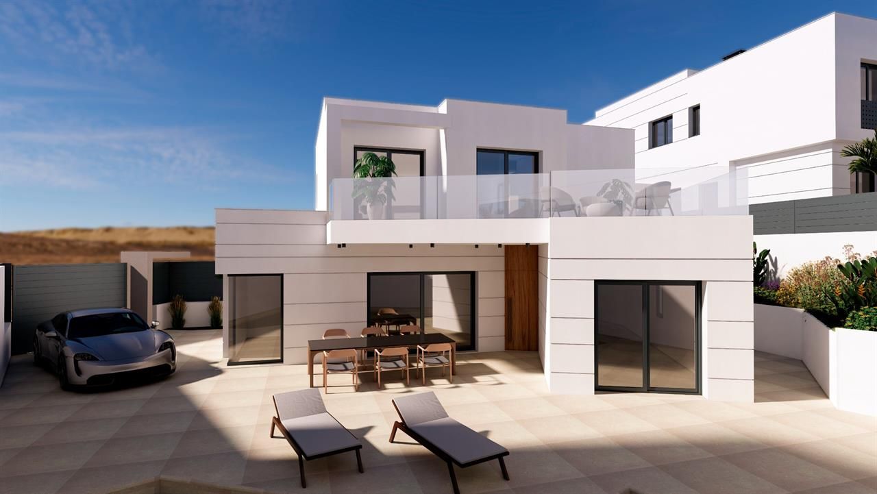 Vista exterior de Casa adosada en venda en Pulpí amb Jardí privat i Piscina