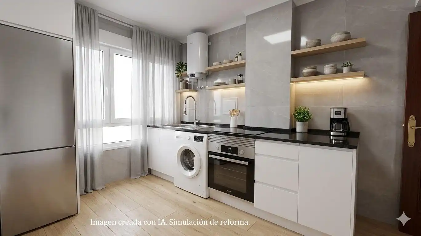 Kitchen of Flat for sale in Sestao   with Storage room and Balcony