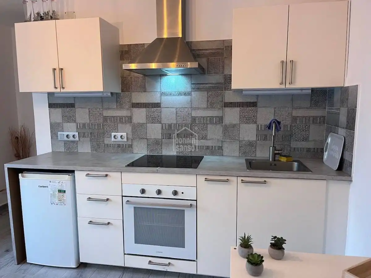 Cuina de Apartament en venda en Sant Lluís amb Jardí privat, Terrassa i Moblat