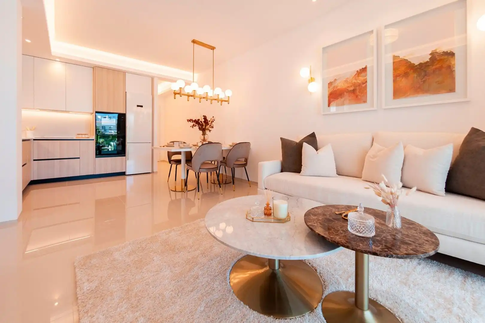 Sala d'estar de Àtic en venda en Rojales amb Aire condicionat, Jardí privat i Terrassa
