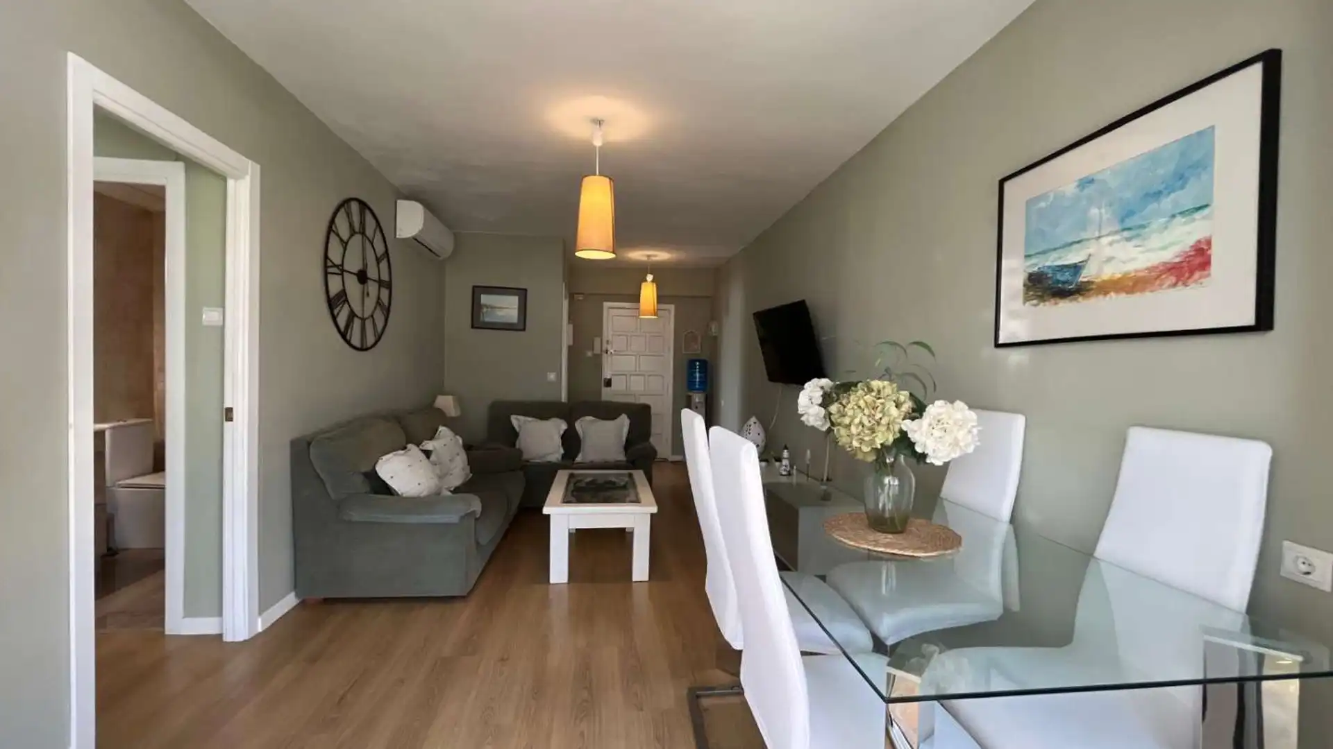 Sala de estar de Piso en venta en Garrucha con Aire acondicionado, Calefacción y Parquet