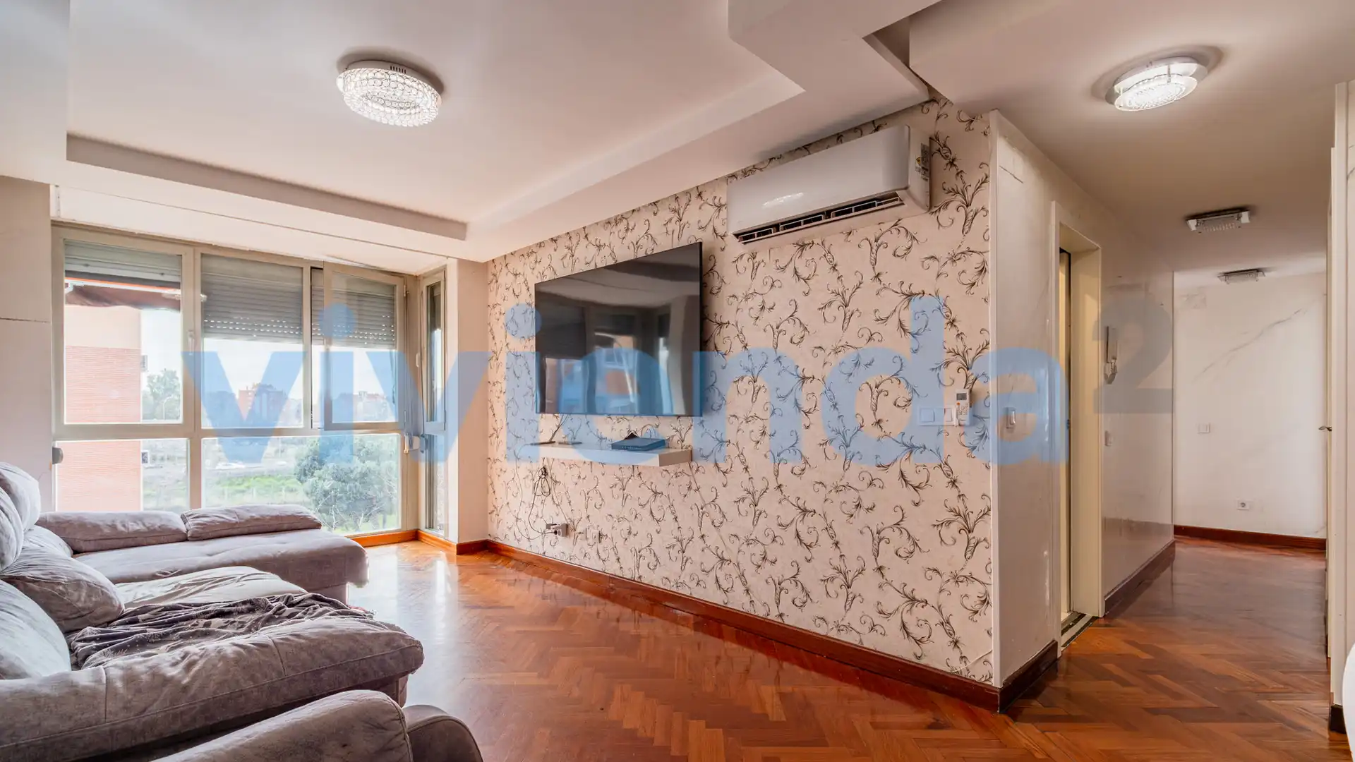 Living room of Flat for sale in  Madrid Capital  with Air Conditioner, Heating and Terrace