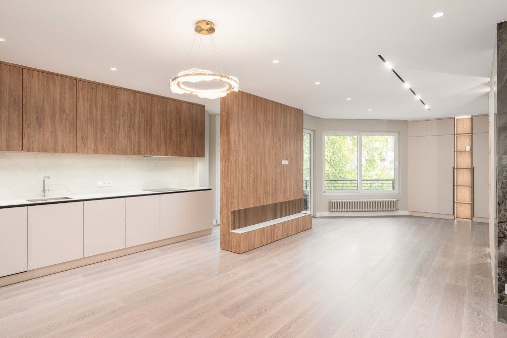 Kitchen of Apartment for sale in  Barcelona Capital  with Air Conditioner, Heating and Parquet flooring