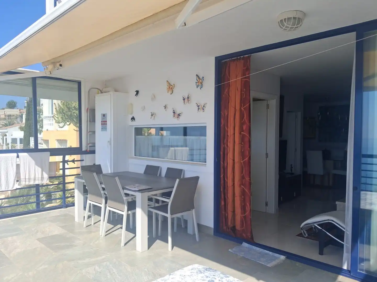 Terrace of Flat for rent in Peñíscola / Peníscola  with Air Conditioner, Terrace and Swimming Pool