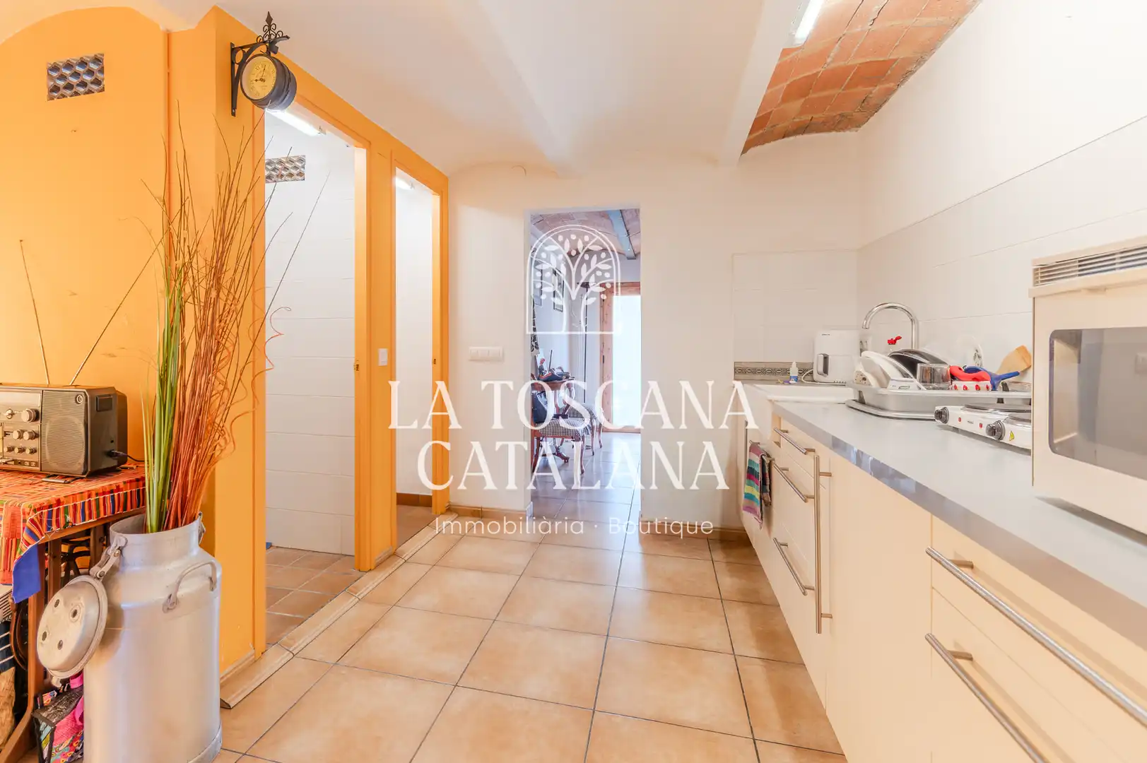 Cocina de Casa o chalet en venta en Caldes de Malavella con Calefacción, Jardín privado y Parquet