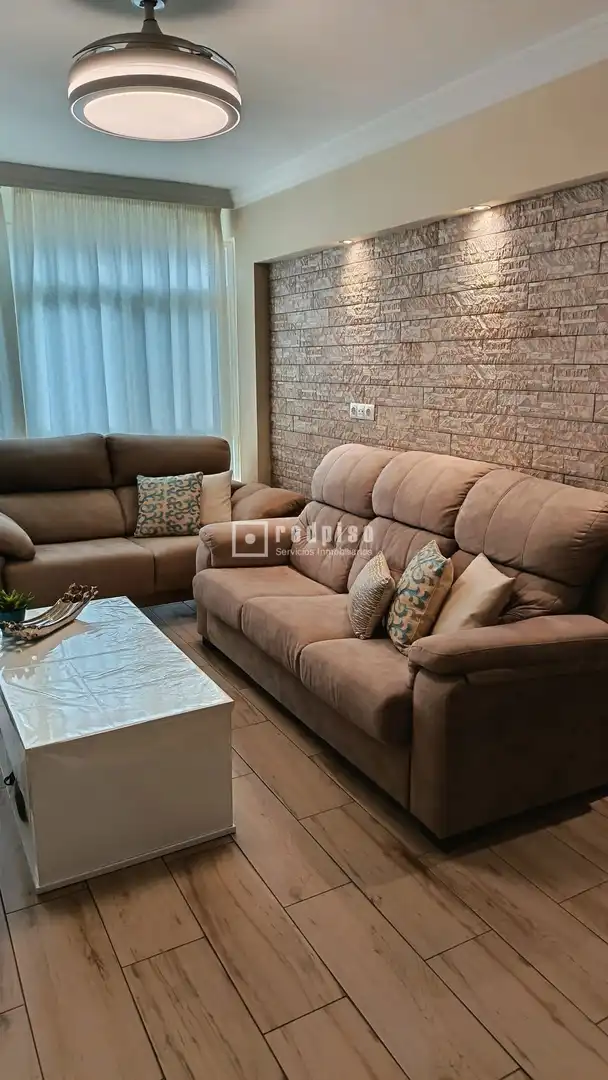Living room of Flat for rent in Málaga  with Furnished
