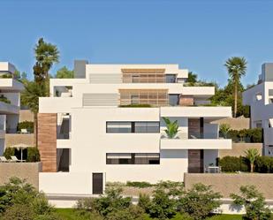 Exterior view of Duplex for sale in Benitachell / El Poble Nou de Benitatxell  with Air Conditioner, Terrace and Swimming Pool