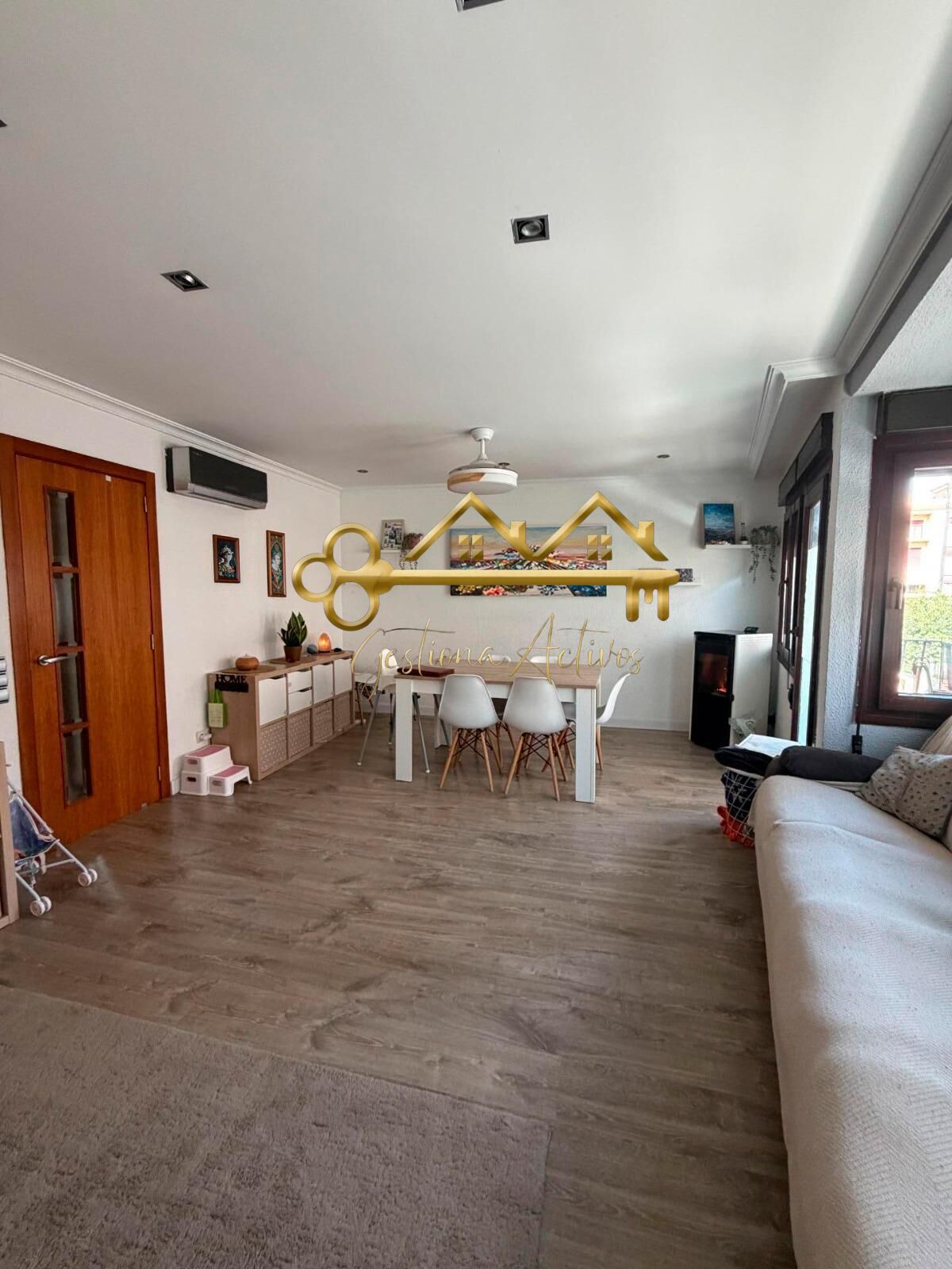 Dining room of Flat for sale in Ontinyent  with Air Conditioner, Terrace and Furnished