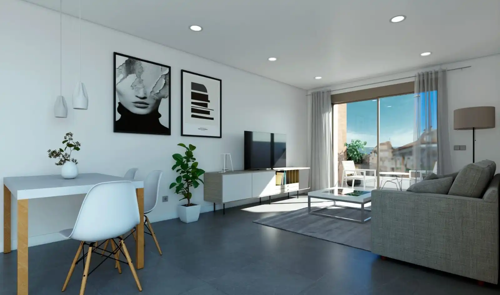 Sala d'estar de Apartament en venda en Pilar de la Horadada amb Piscina comunitària