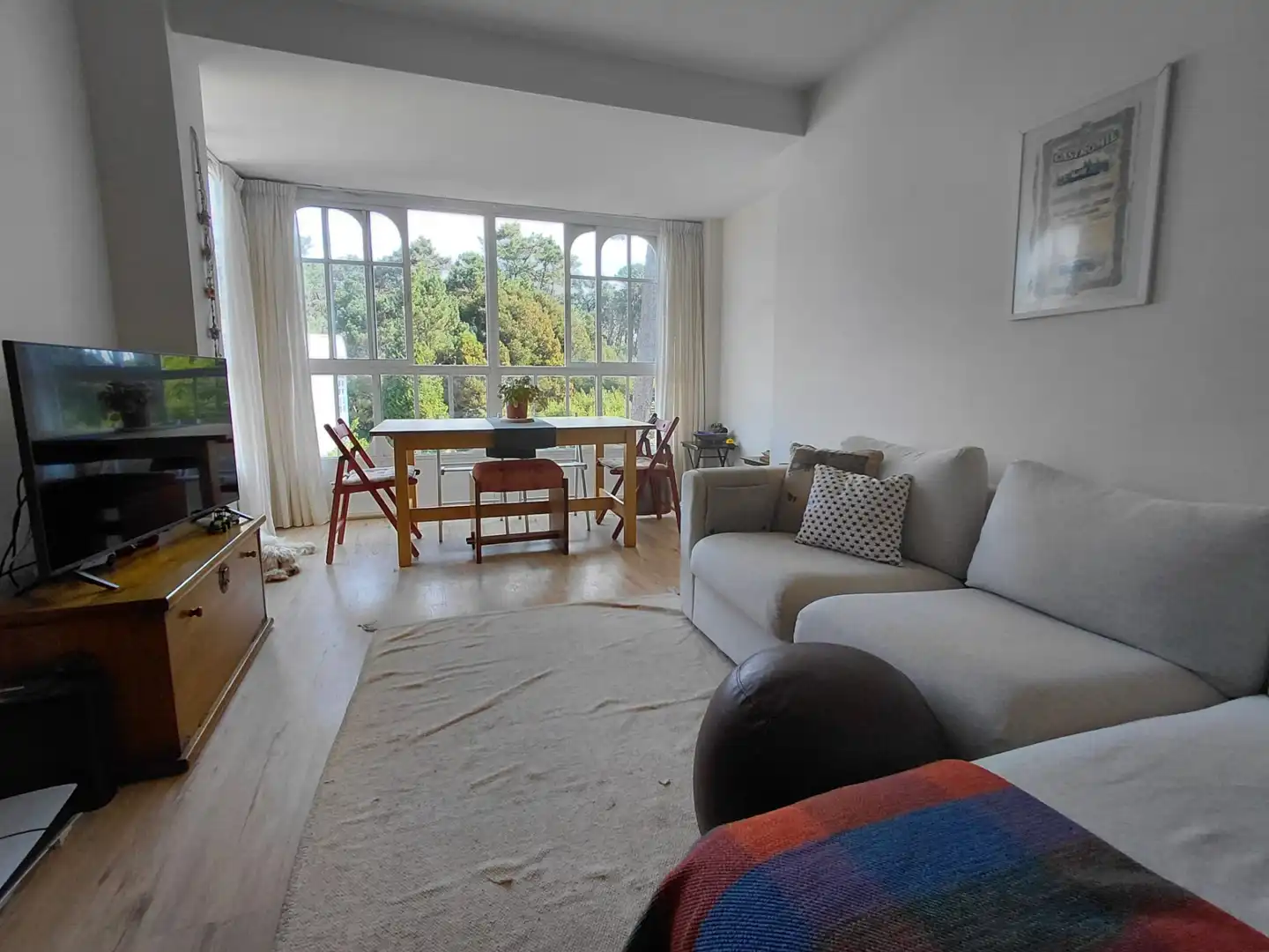Sala de estar de Ático en venta en O Grove   con Jardín privado, Parquet y Piscina