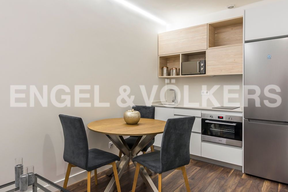 Kitchen of Apartment to rent in  Madrid Capital  with Air Conditioner, Heating and Parquet flooring