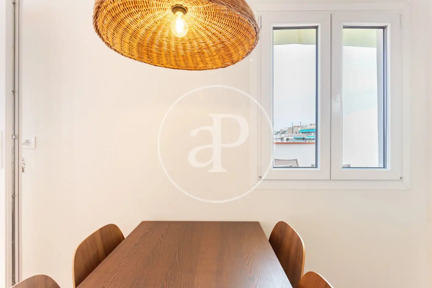 Dining room of Flat for rent in Barcelona  with Air Conditioner, Heating and Terrace