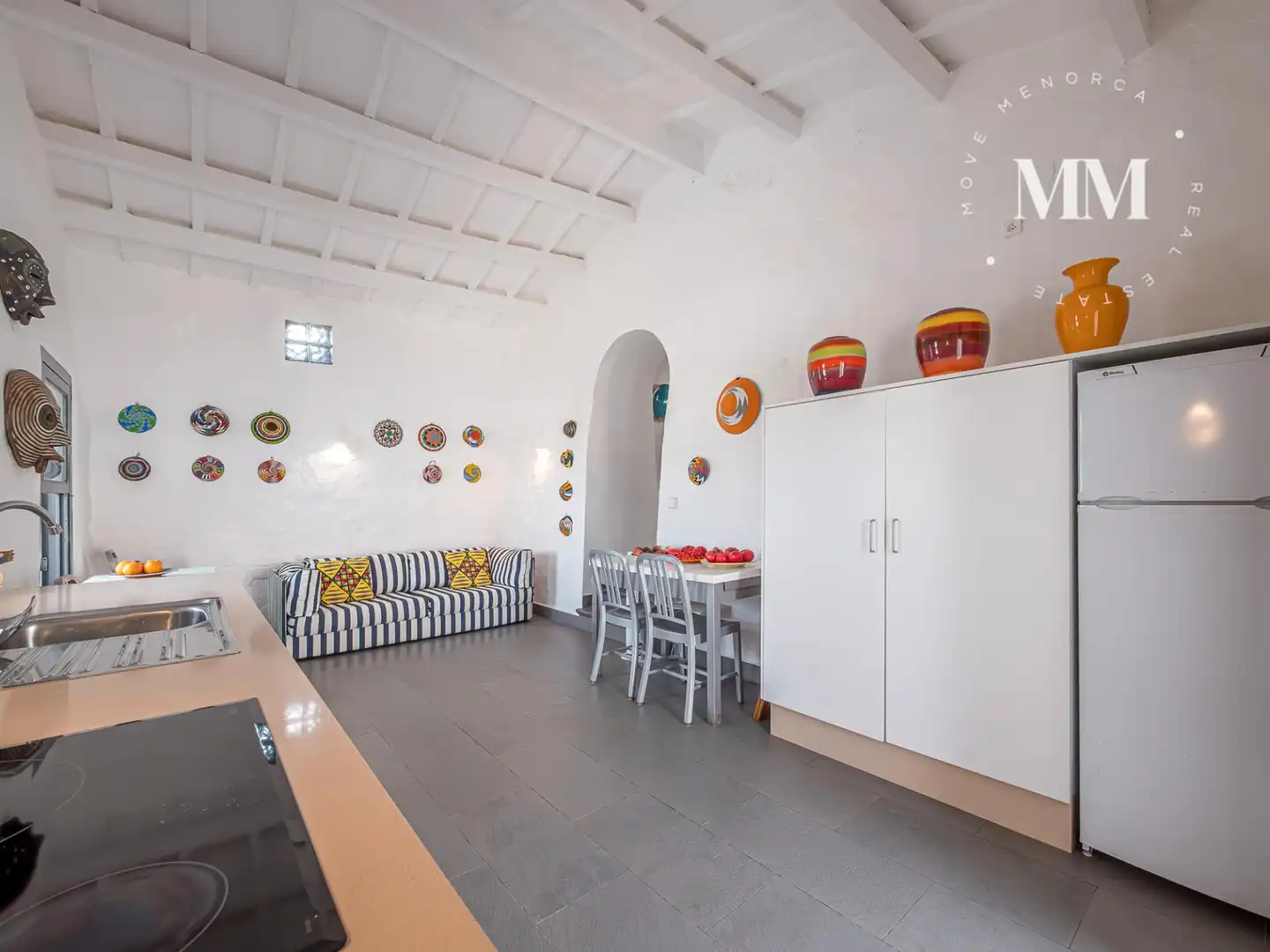 Sala d'estar de Casa adosada en venda en Maó - Mahón amb Terrassa i Moblat