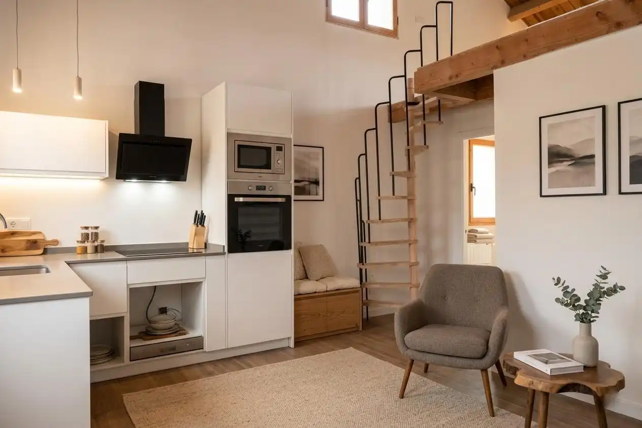 Küche von Country house zum Verkauf in Parres mit Heizung und Privatgarten