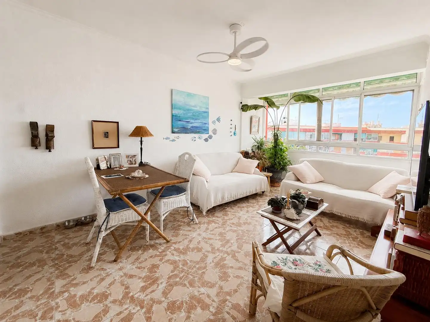 Living room of Flat for sale in Alicante / Alacant  with Air Conditioner, Heating and Furnished