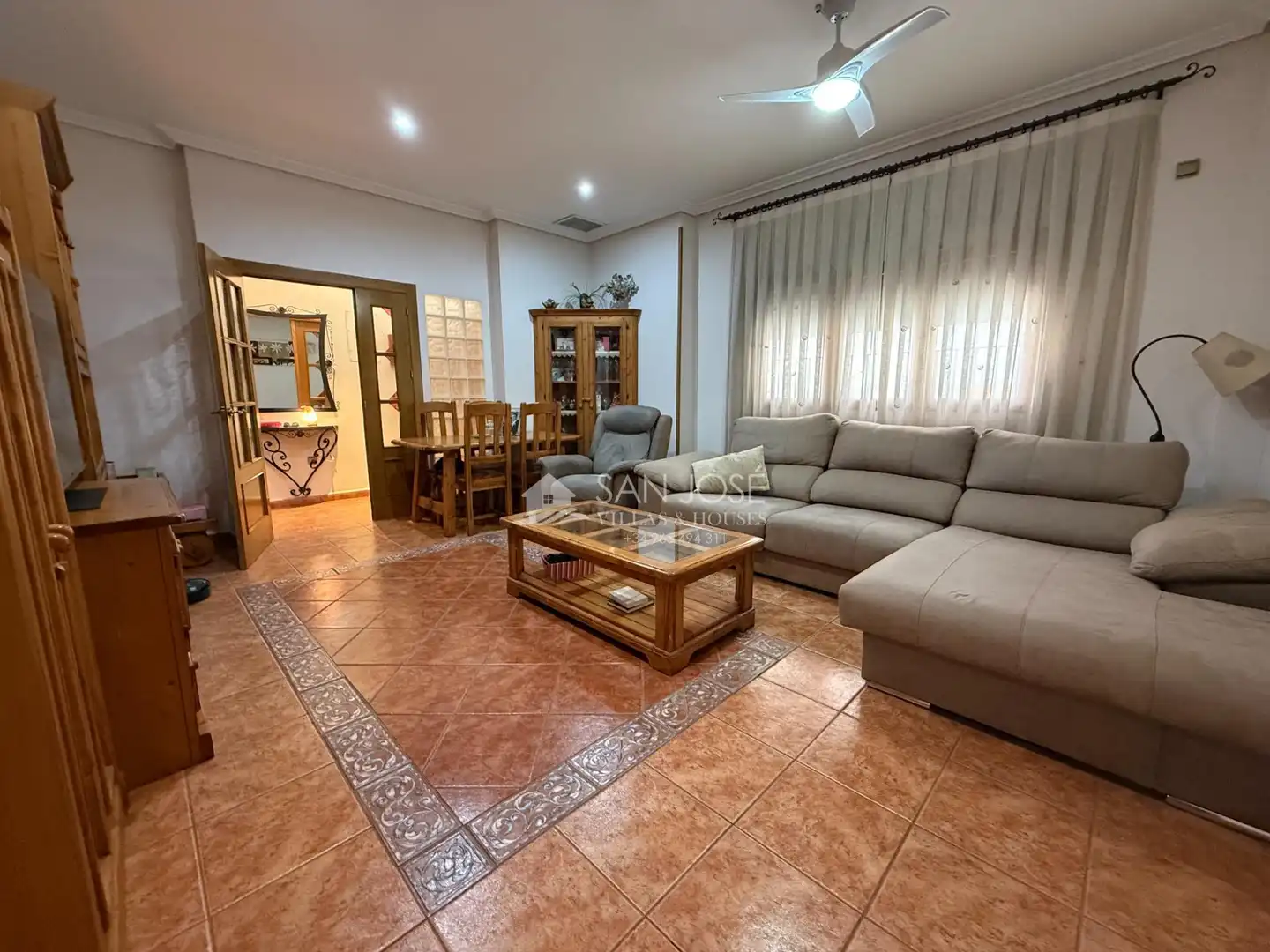 Sala d'estar de Casa o xalet en venda en Aspe amb Aire condicionat, Terrassa i Traster