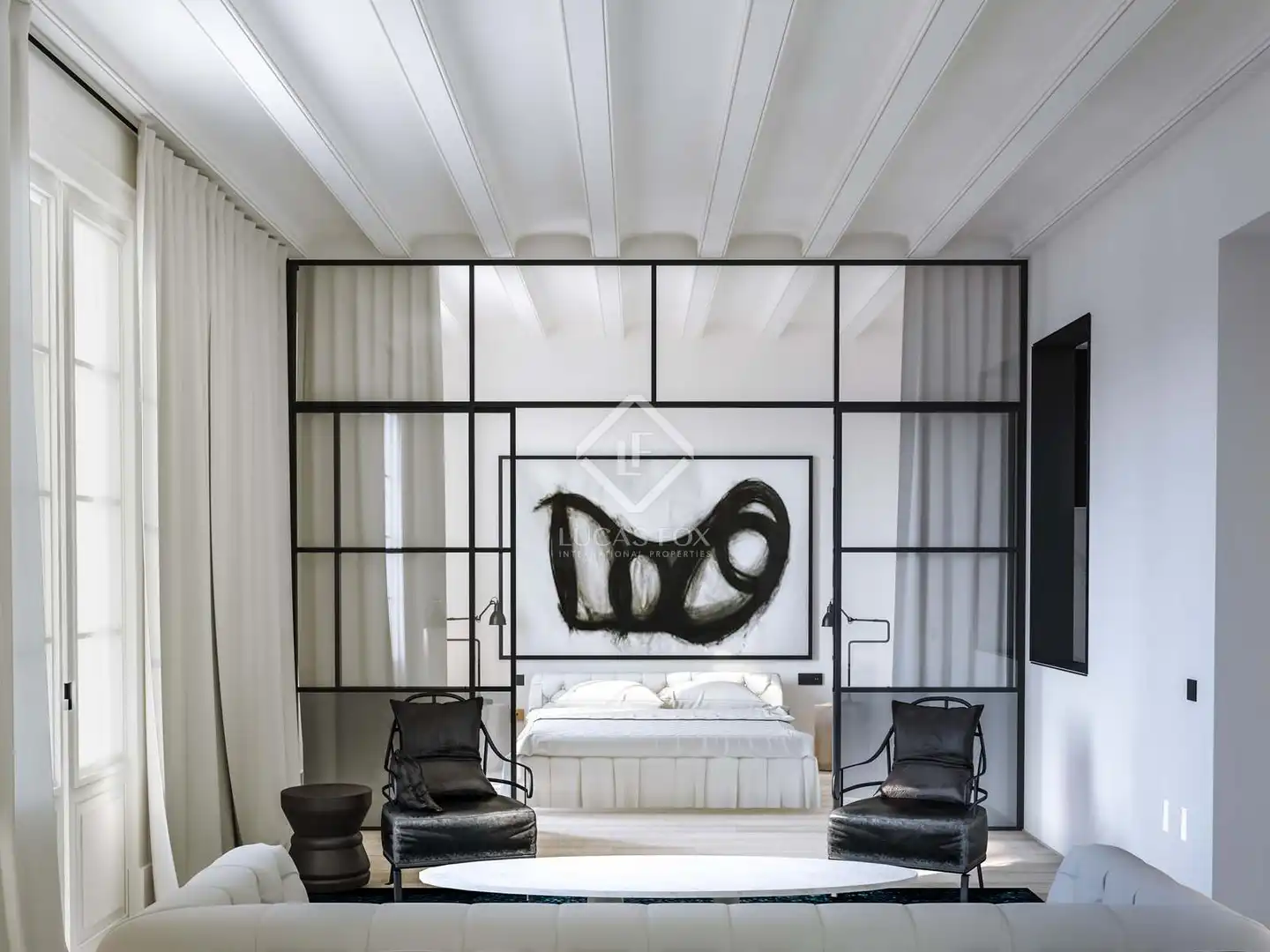 Schlafzimmer von Wohnung zum Verkauf in Barcelona mit Klimaanlage, Heizung und Möbliert