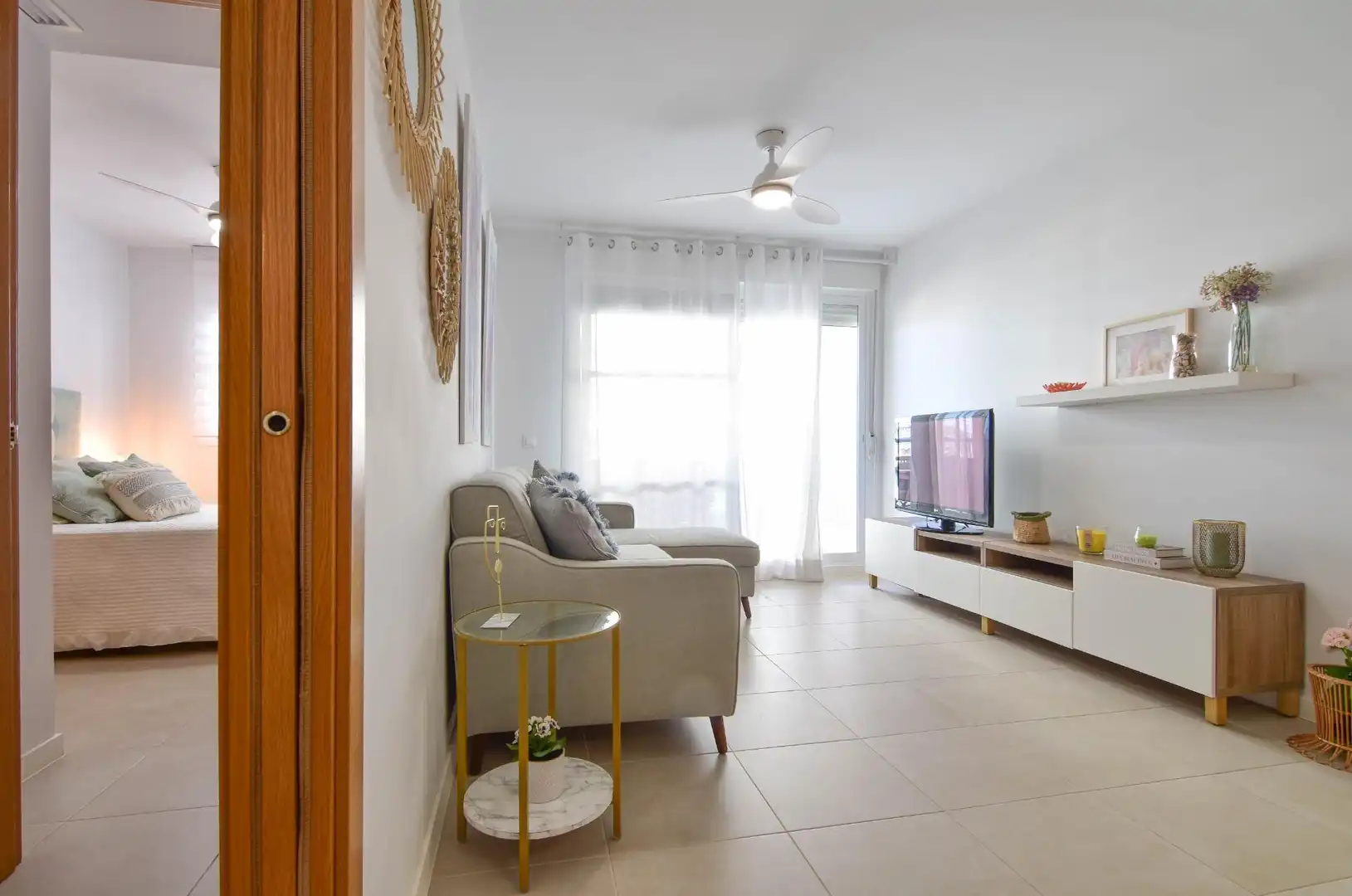 Living room of Flat for rent in El Puig de Santa Maria  with Air Conditioner, Heating and Private garden