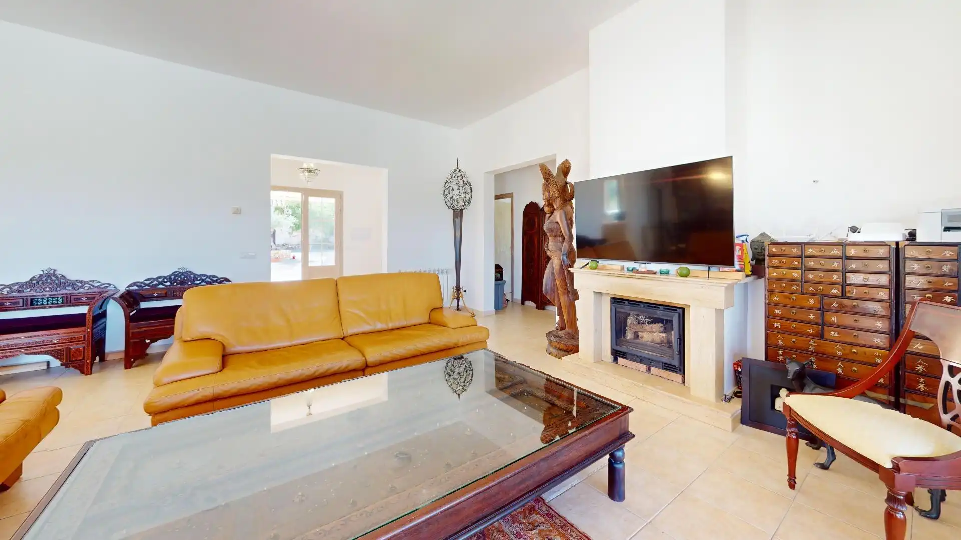 Sala d'estar de Finca rústica en venda en Sencelles amb Aire condicionat, Calefacció i Jardí privat