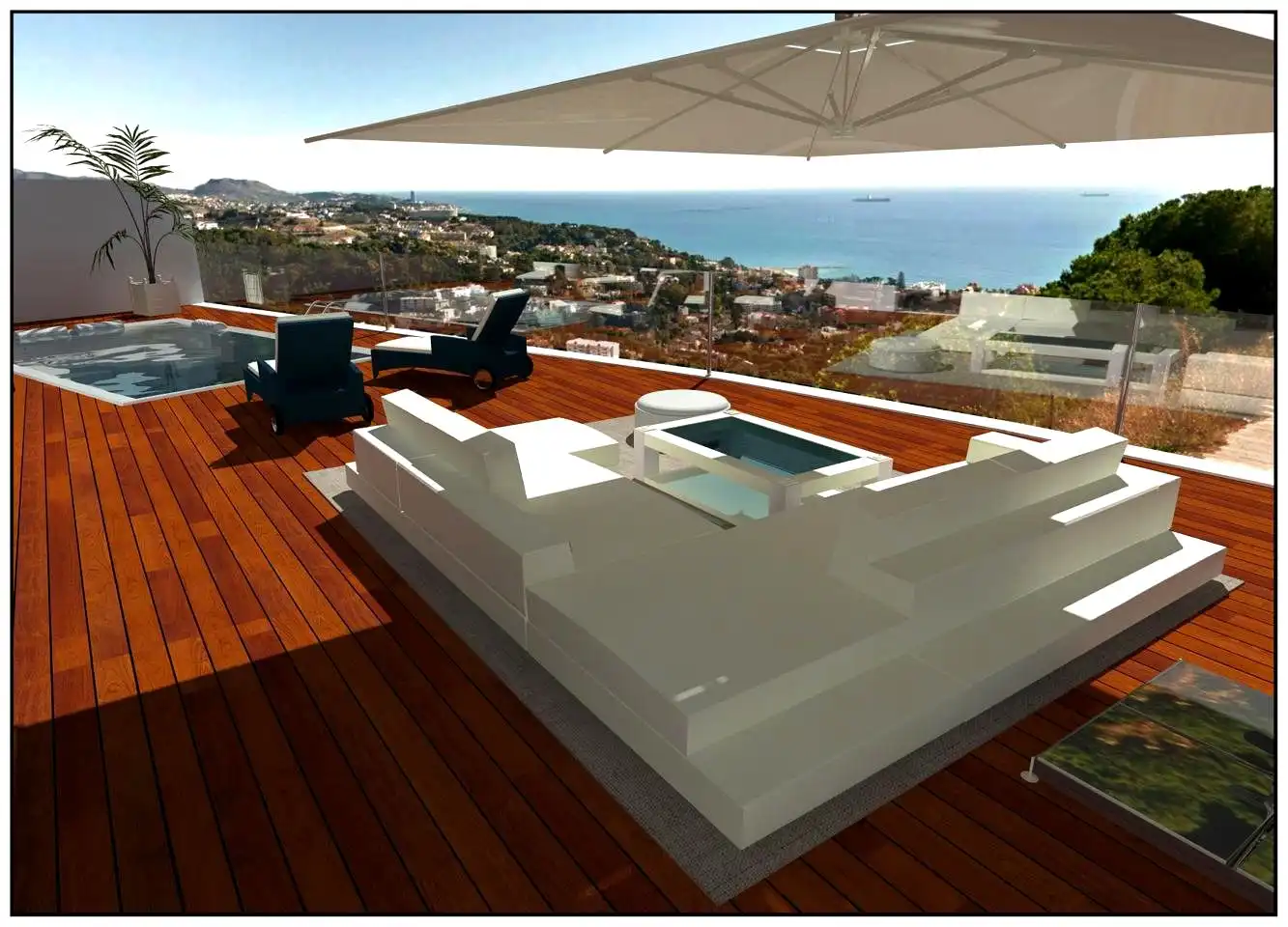 Terraza de Casa o chalet en venta en Málaga con Aire acondicionado, Jardín privado y Terraza