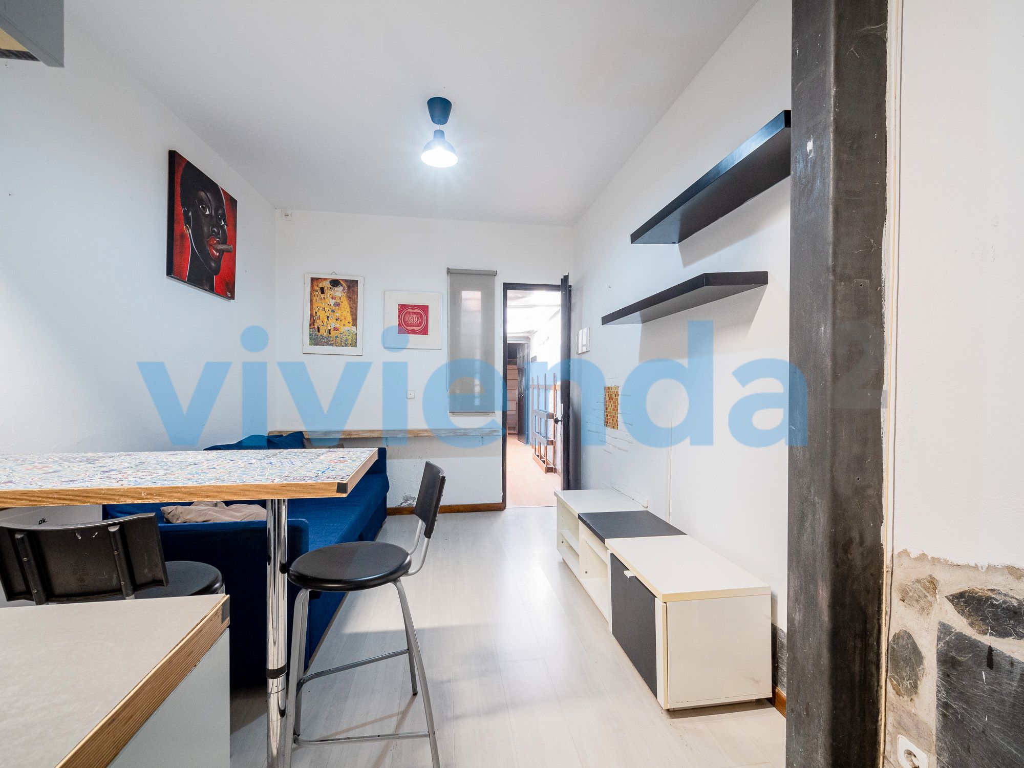 Kitchen of Flat for sale in  Madrid Capital  with Heating and Furnished