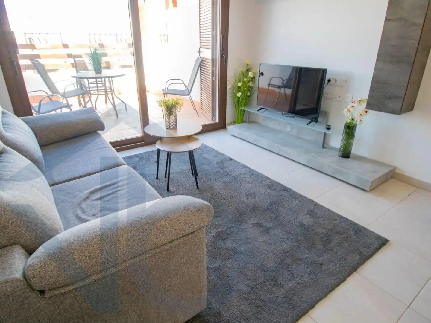 Living room of Flat for sale in Pulpí  with Air Conditioner, Terrace and Swimming Pool
