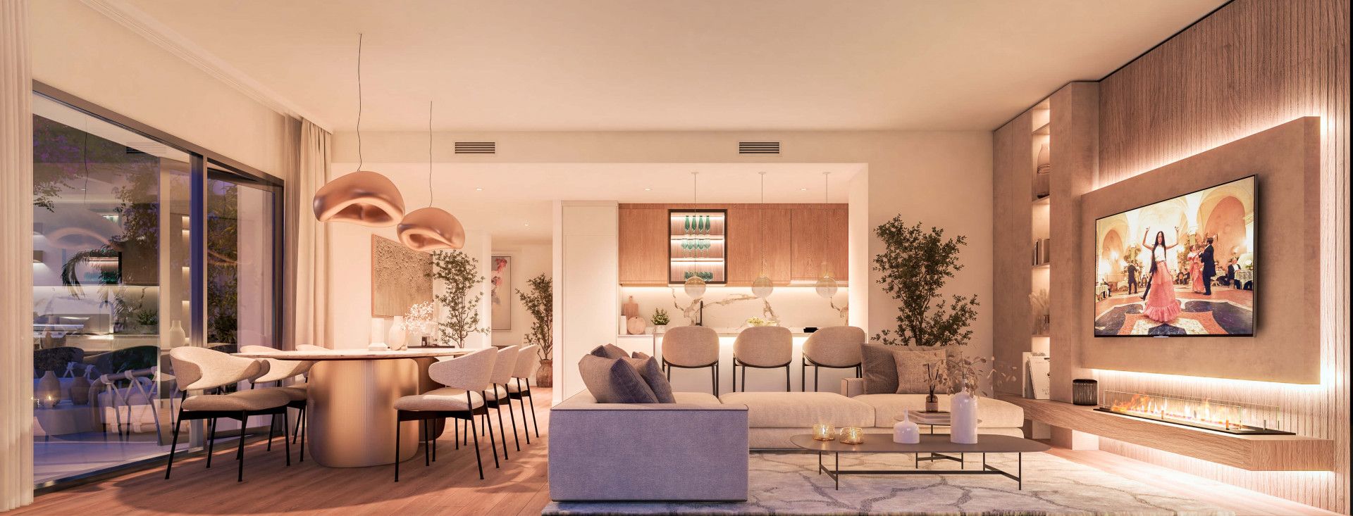 Sala d'estar de Apartament en venda en Casares amb Terrassa, Piscina i Piscina comunitària