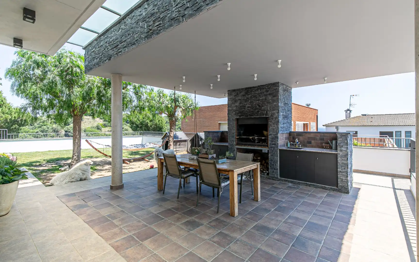 Terrassa de Casa o xalet en venda en Caldes d'Estrac amb Aire condicionat, Calefacció i Jardí privat