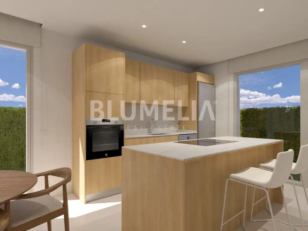 Cuina de Apartament en venda en Oliva amb Aire condicionat, Calefacció i Jardí privat