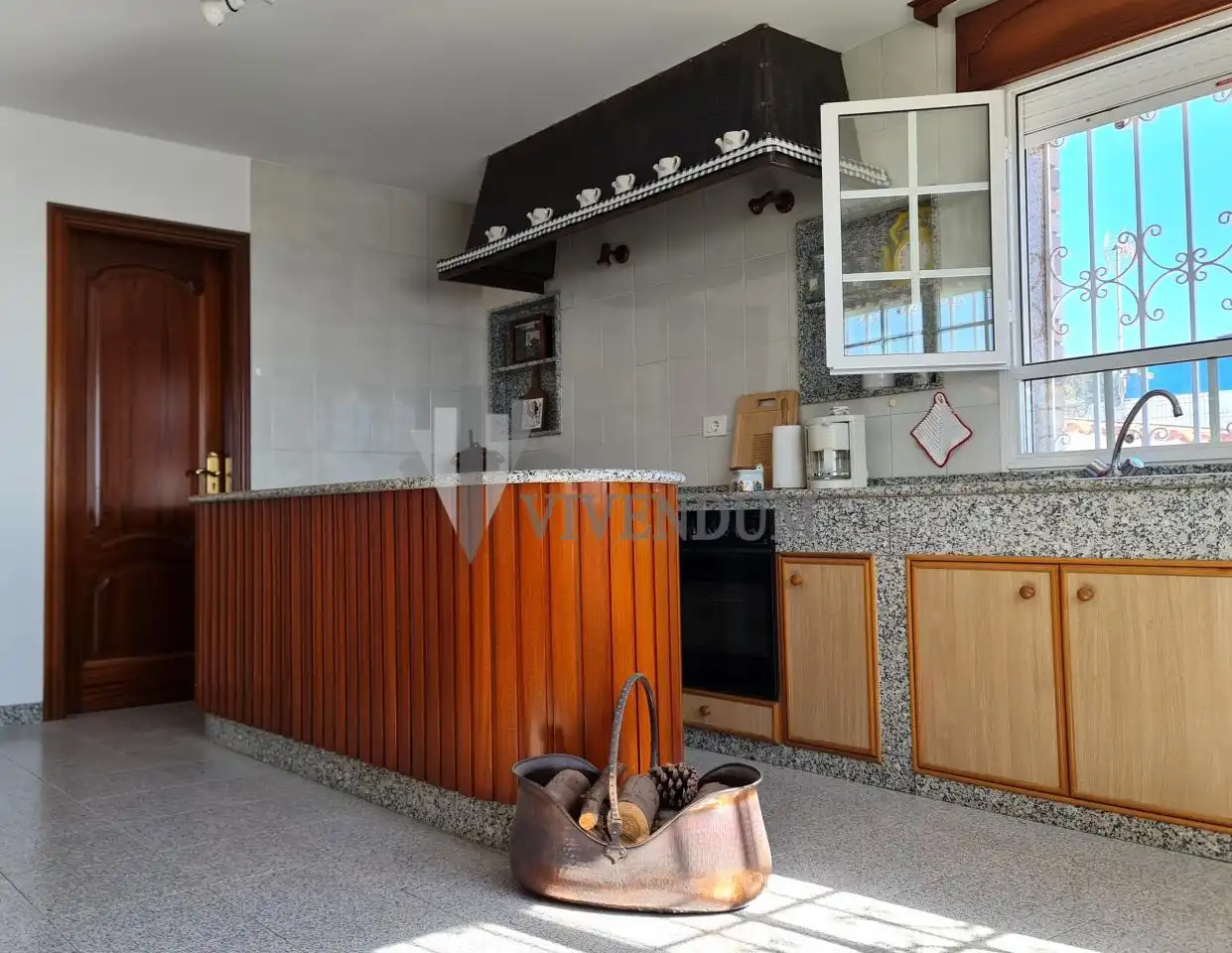 Cocina de Casa o chalet de alquiler en Oia con Jardín privado, Terraza y Piscina