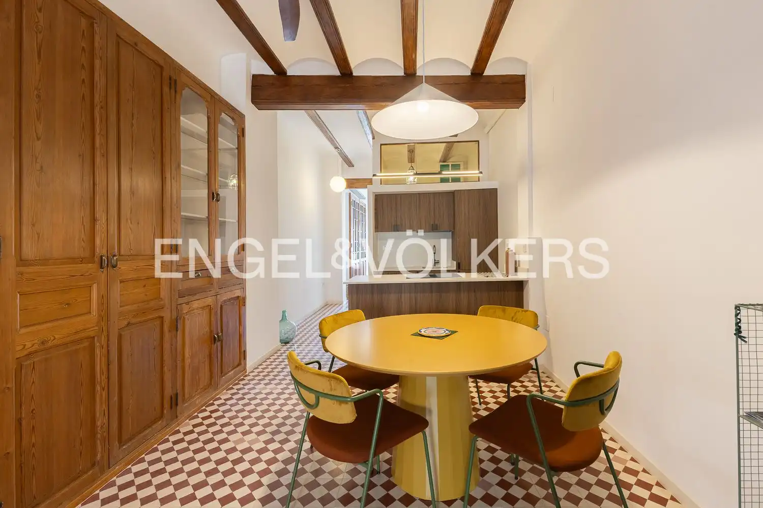 Esszimmer von Wohnung zur Miete in Valencia mit Heizung und Balkon