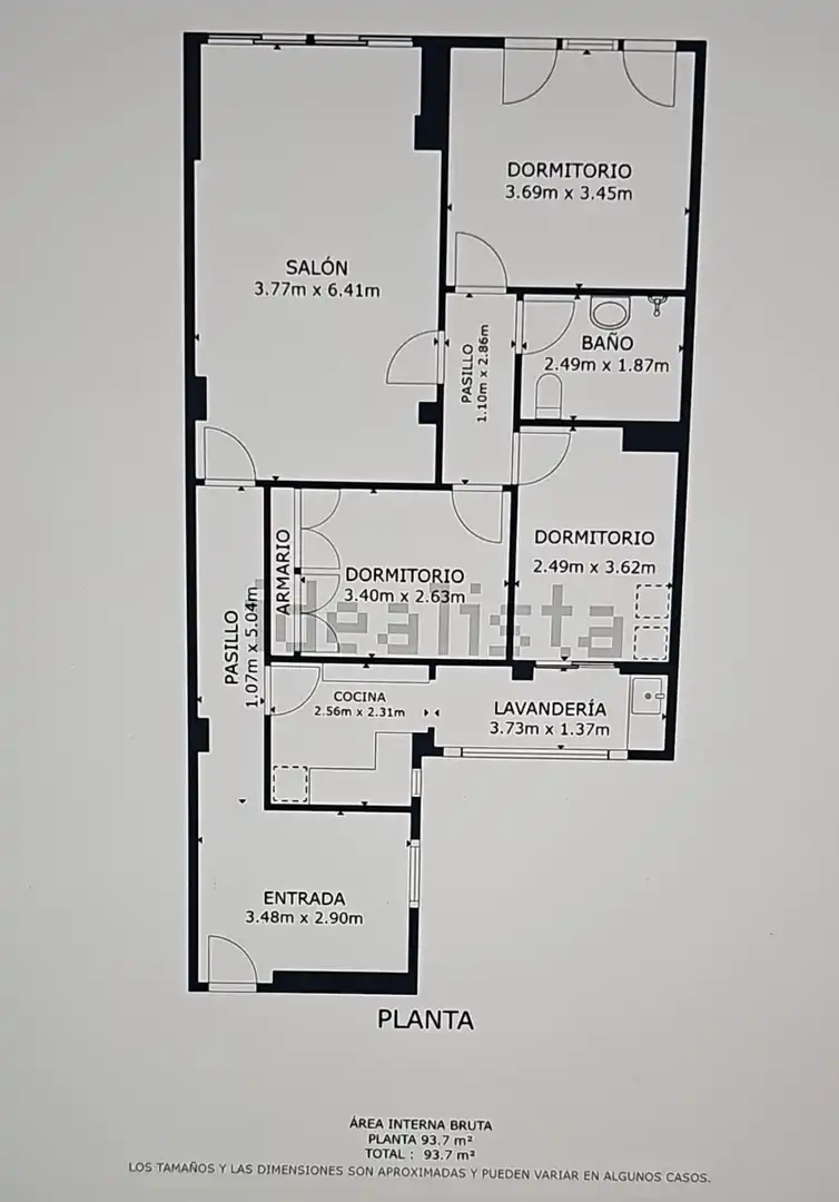 Schlafzimmer von Wohnung zum Verkauf in Valencia mit Klimaanlage