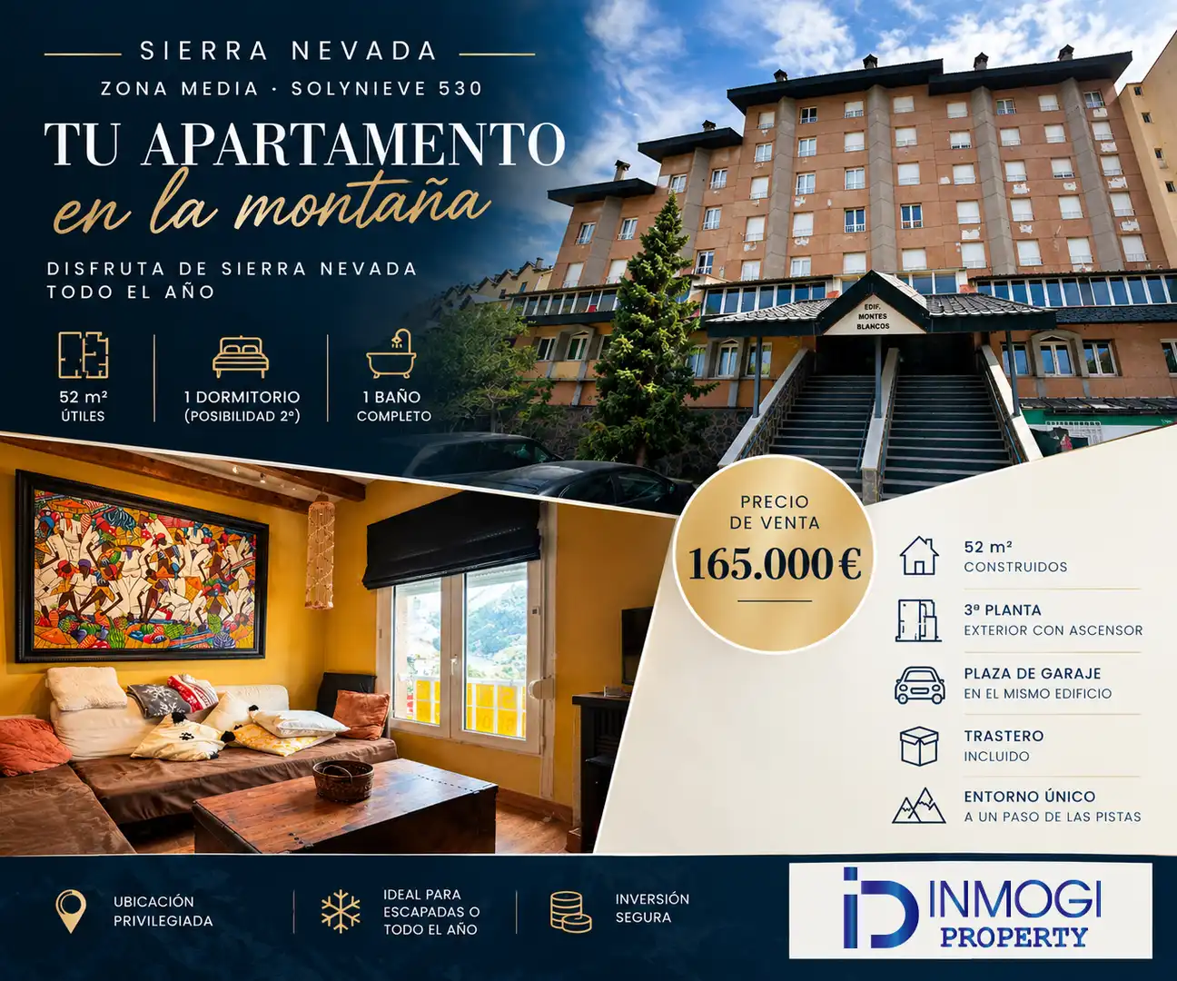 Apartment with lift for sale in Urbanización Sol y Nieve 109