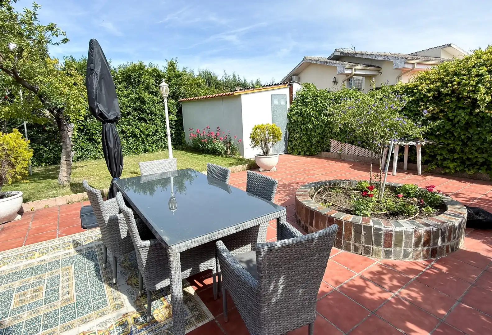 Terrassa de Casa o xalet en venda en Santa Cruz del Retamar amb Calefacció, Jardí privat i Terrassa
