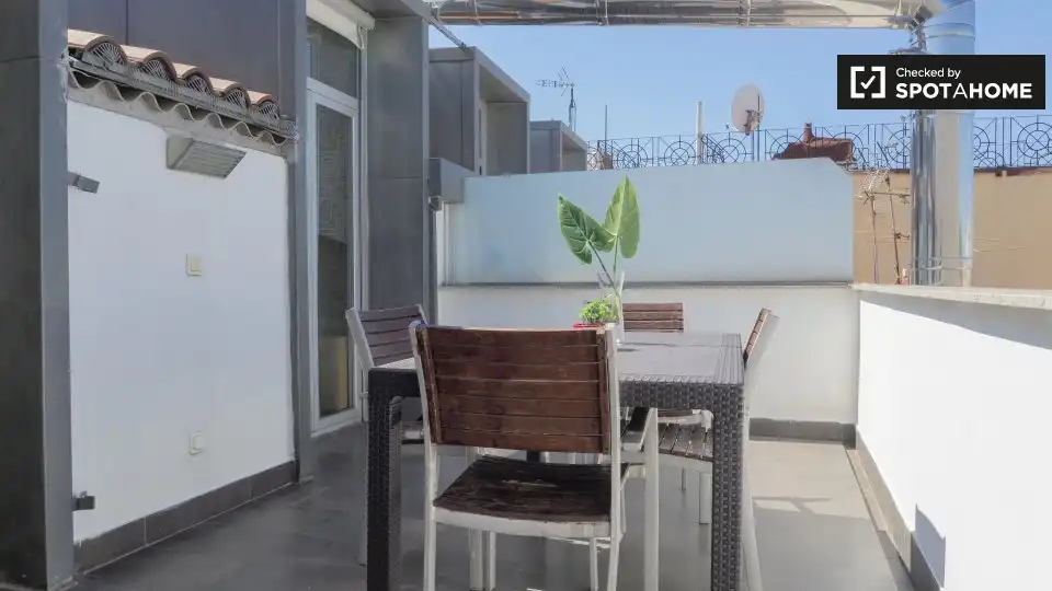 Terrace of Flat for rent in Madrid  with Air Conditioner, Heating and Furnished