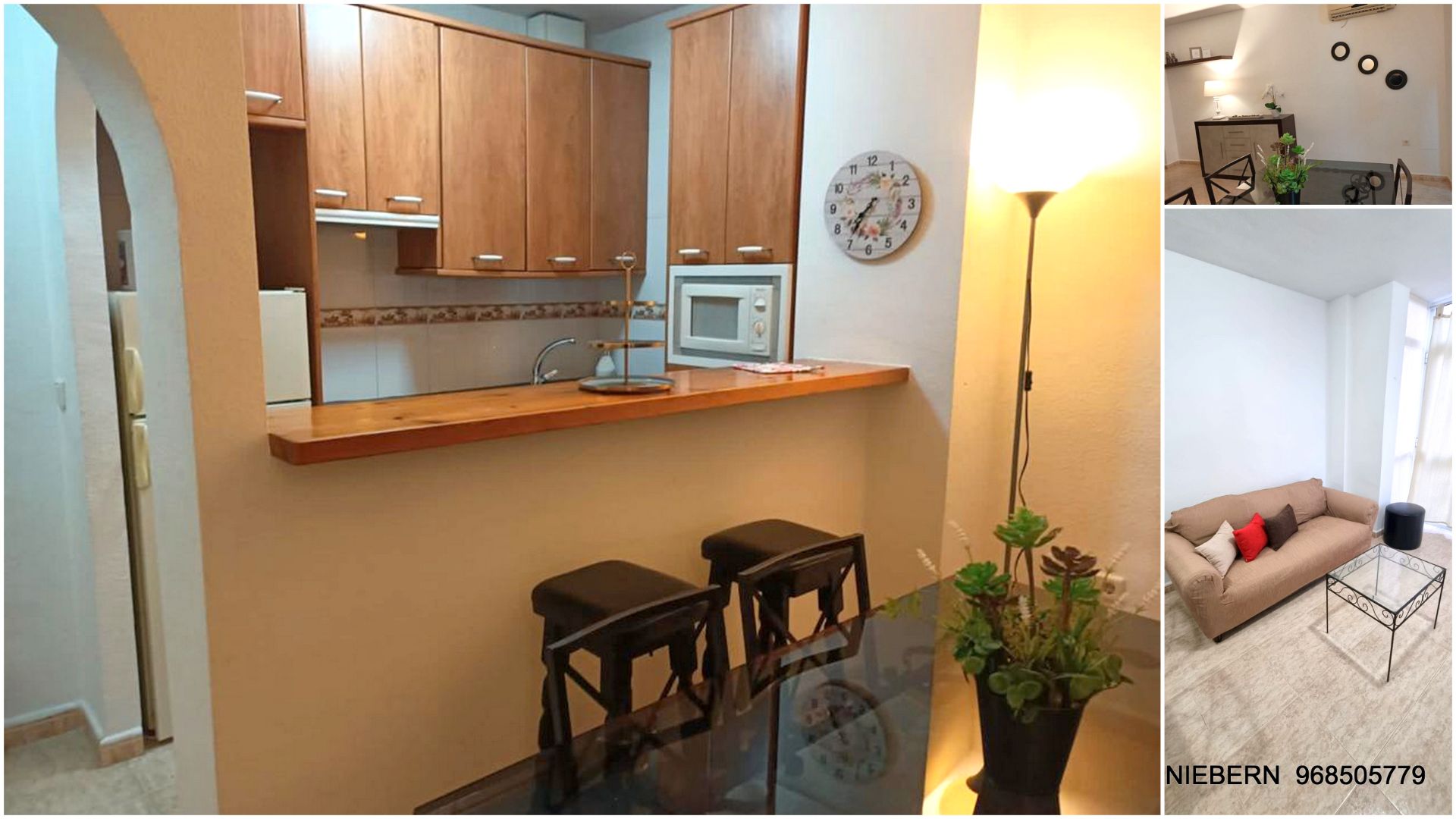 Cocina de Piso de alquiler en Cartagena con Aire acondicionado, Amueblado y Lavadora