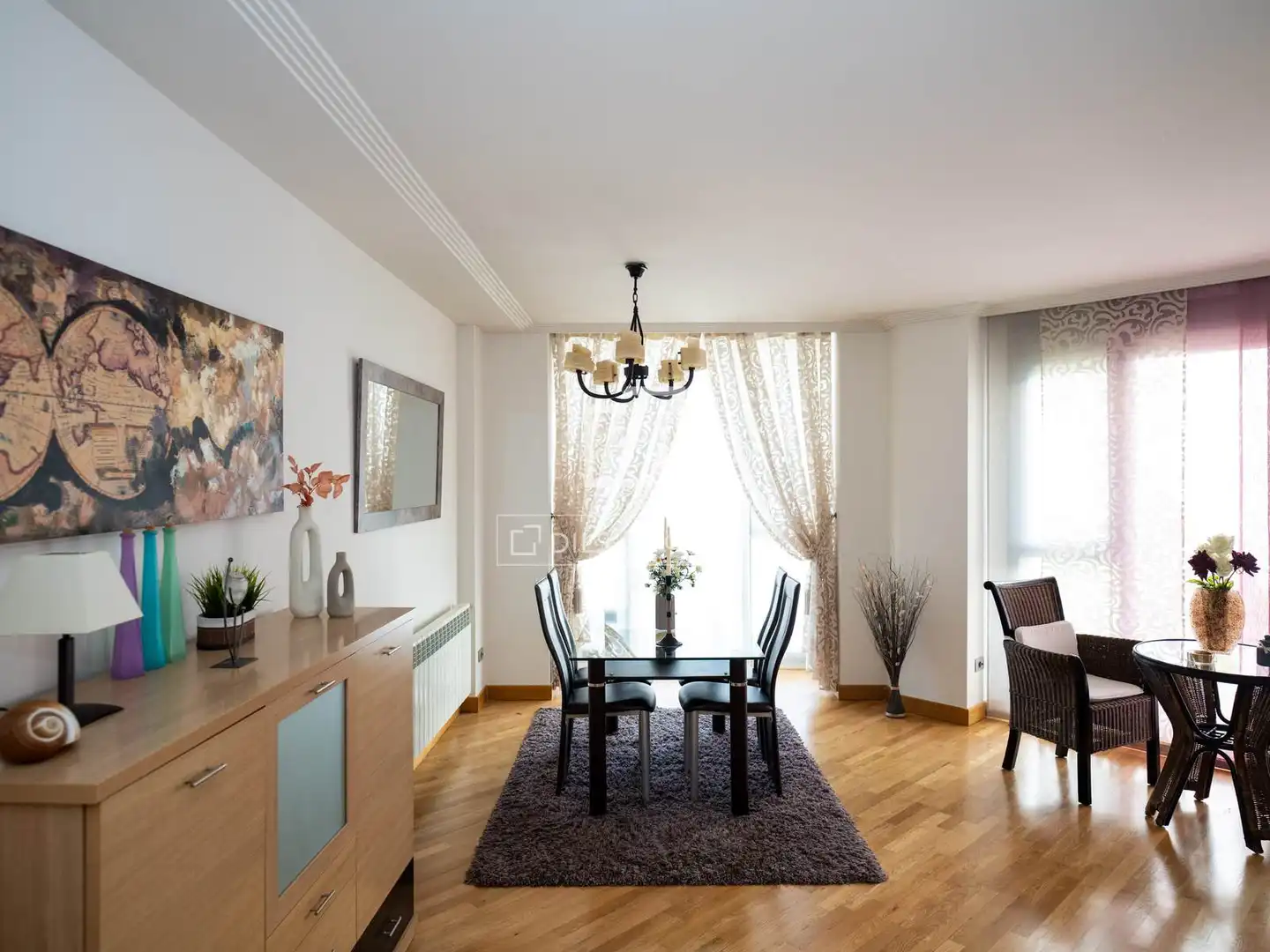Dining room of Flat for rent in Madrid  with Air Conditioner, Heating and Private garden
