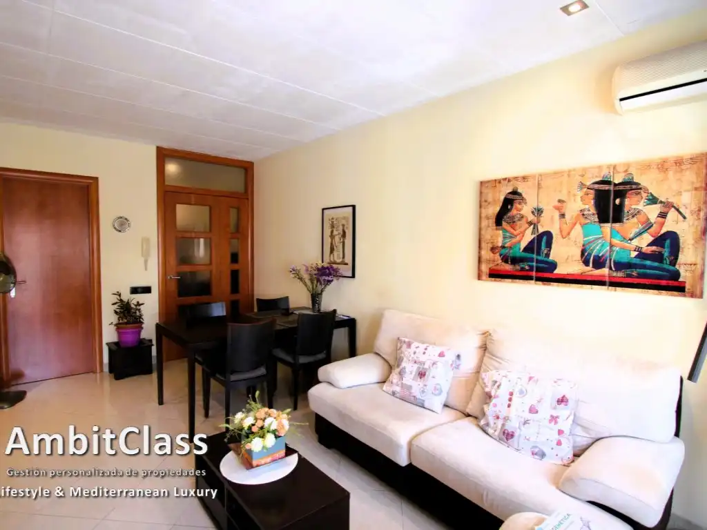 Sala de estar de Piso en venta en Mataró con Aire acondicionado, Terraza y Internet