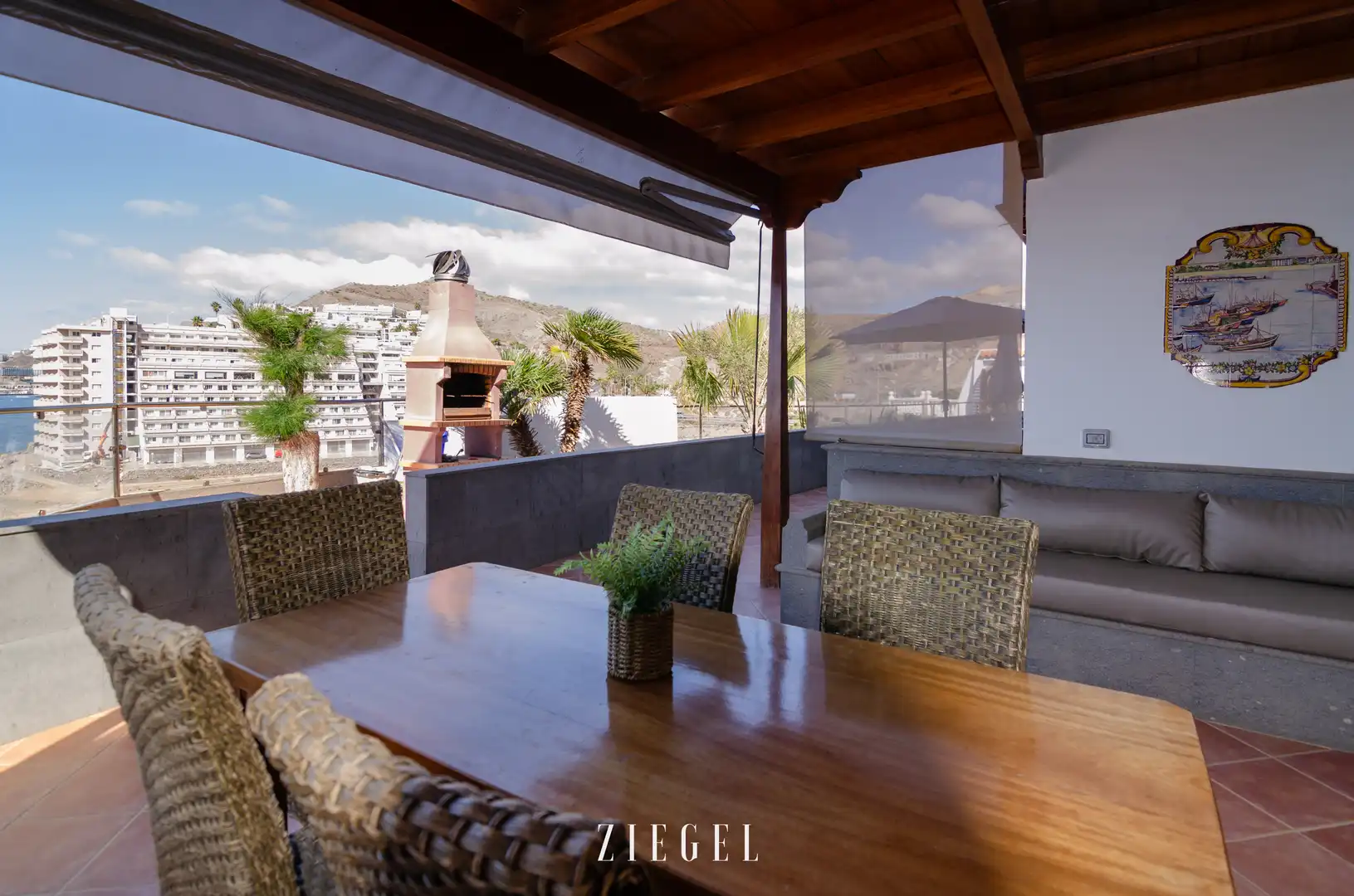 Terrace of Houses for rent in Mogán  with Terrace, Swimming Pool and Furnished