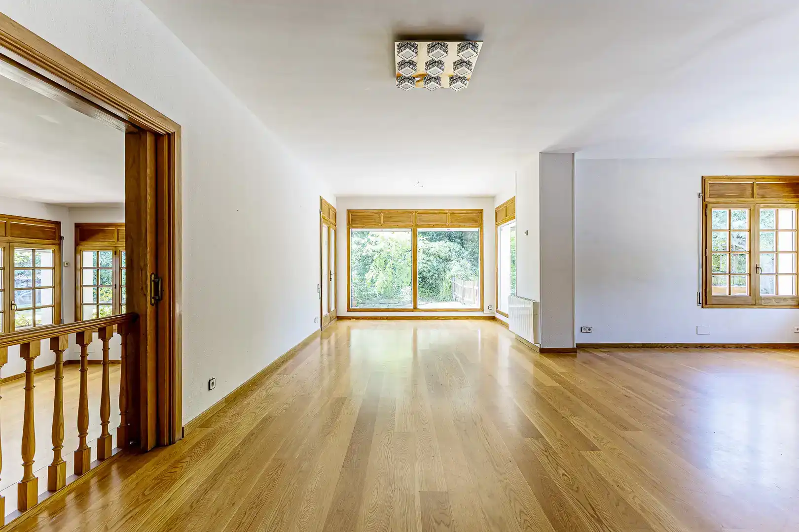 Sala de estar de Casa o chalet de alquiler en Sant Cugat del Vallès con Aire acondicionado, Jardín privado y Parquet