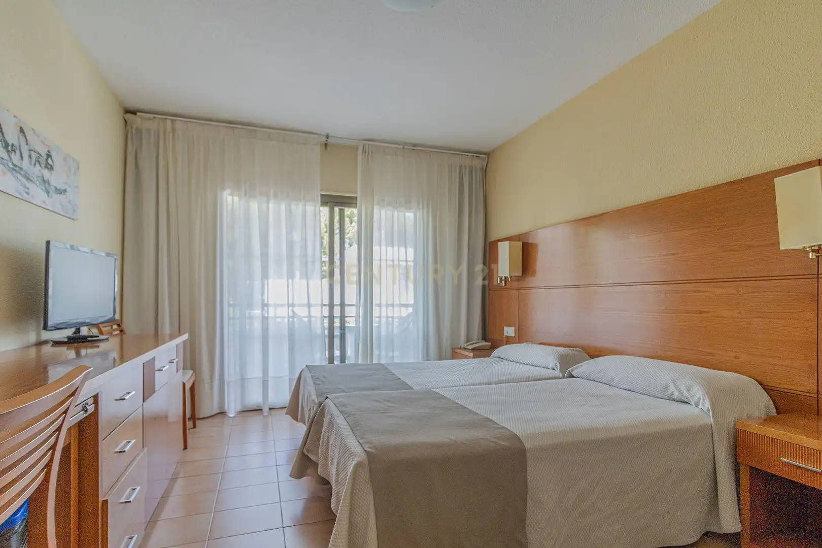 Dormitori de Apartament en venda en Calpe / Calp amb Aire condicionat, Jardí privat i Forn
