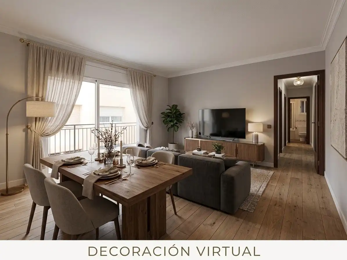 Sala de estar de Piso en venta en Palau-solità i Plegamans con Calefacción y Balcón