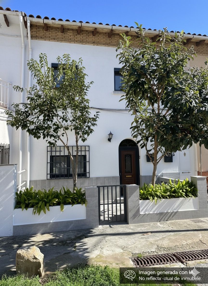 Vista exterior de Casa adosada en venta en  Barcelona Capital con Calefacción y Jardín privado