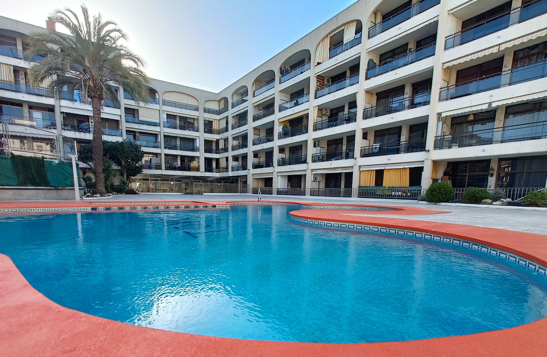 Swimming pool of Flat for sale in Calella  with Air Conditioner, Heating and Parquet flooring