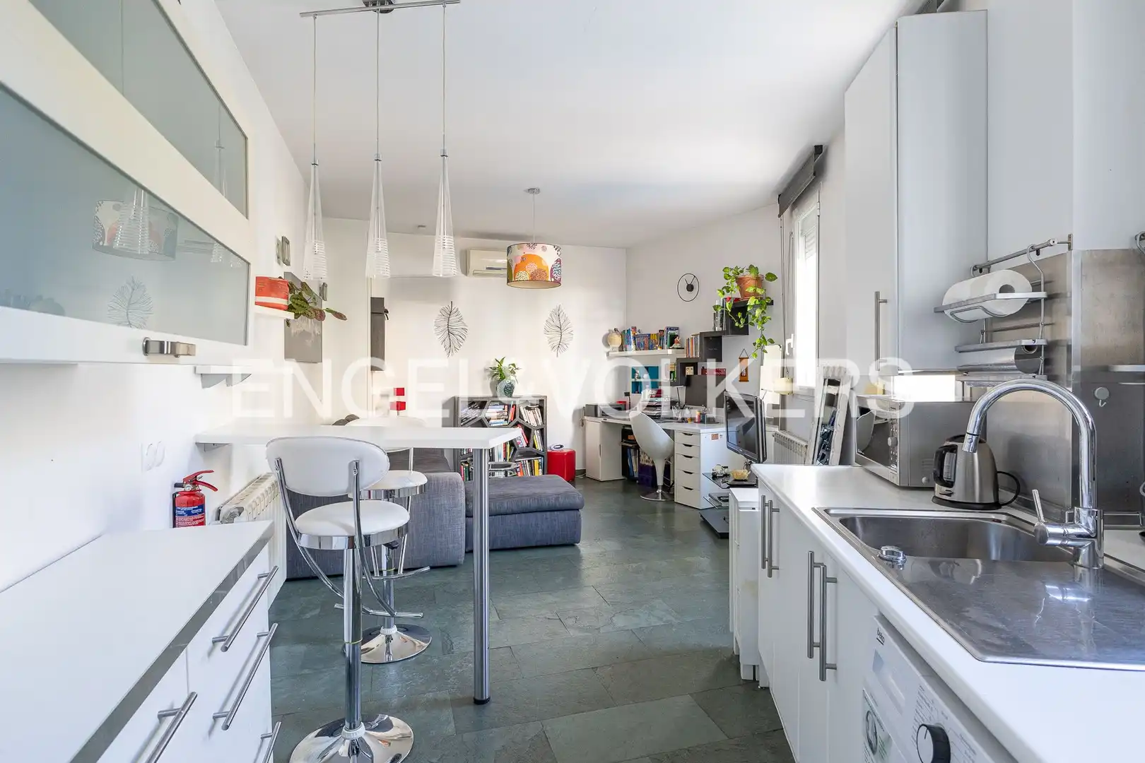 Küche von Wohnung zur Miete in Madrid mit Klimaanlage, Heizung und Möbliert