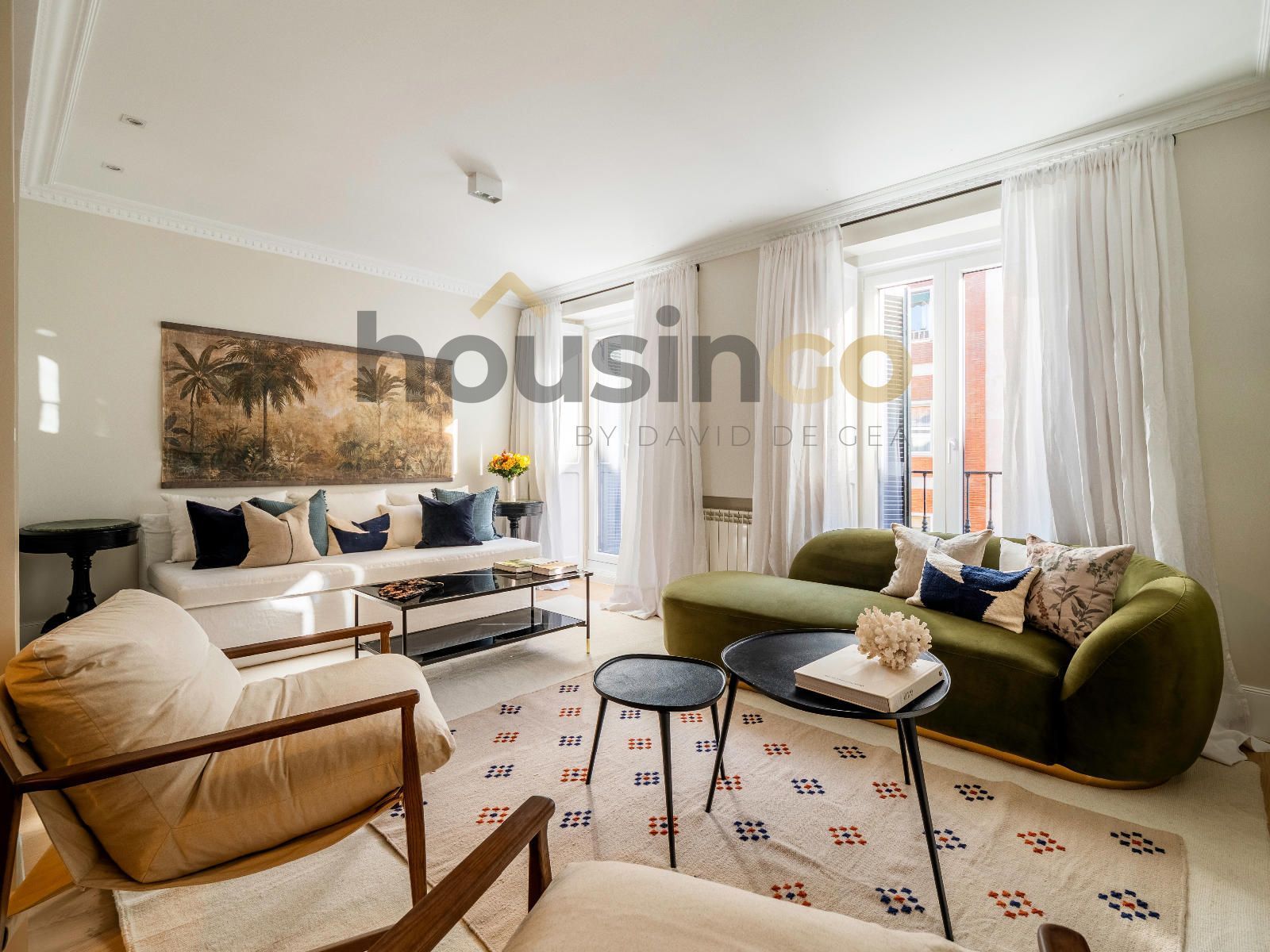 Living room of Attic for sale in  Madrid Capital  with Air Conditioner, Terrace and Furnished
